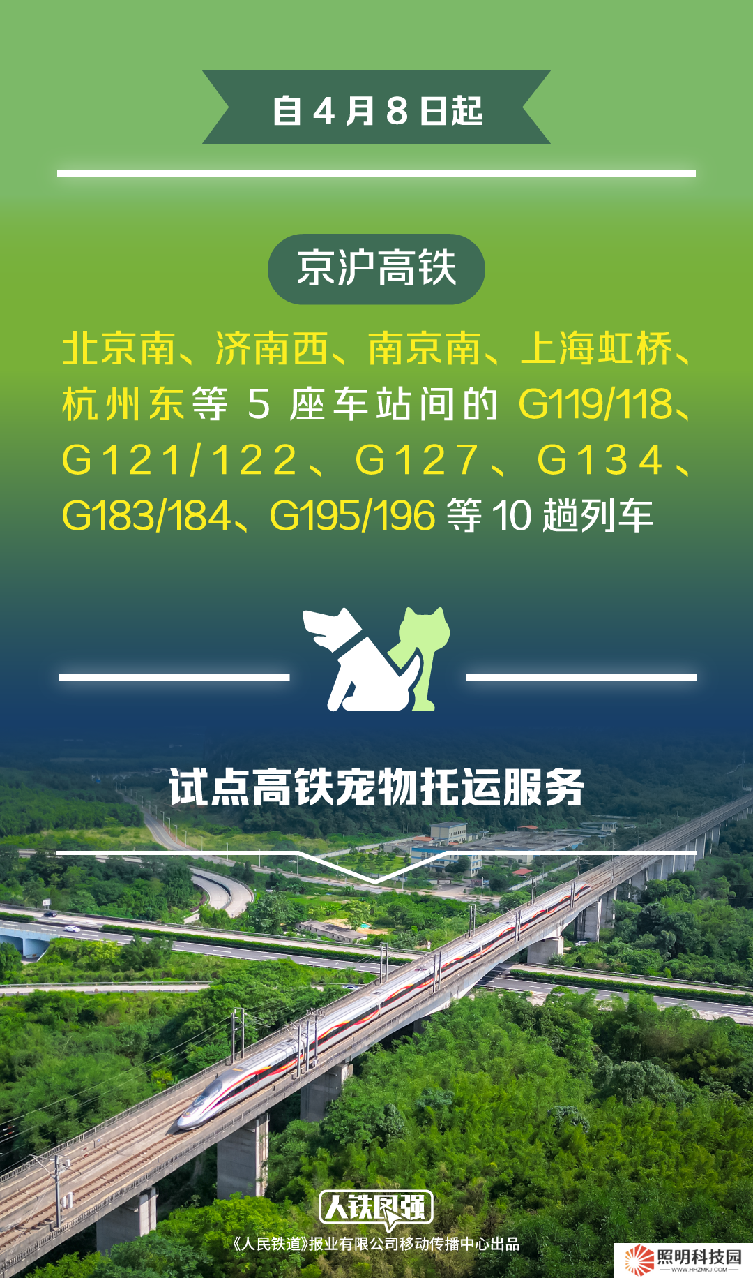 今日起鐵路部門試點高鐵寵物托運服務，鐵路 12306 同步推出“寵物托運”功能