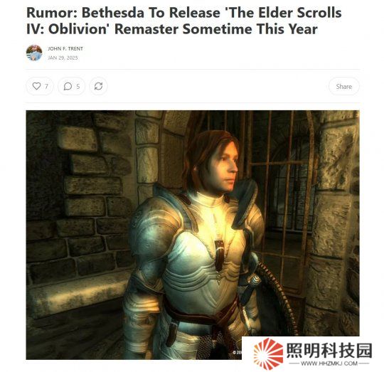 效果驚艷！粉絲用《上古5》引擎重制《上古4》 2025年發(fā)售